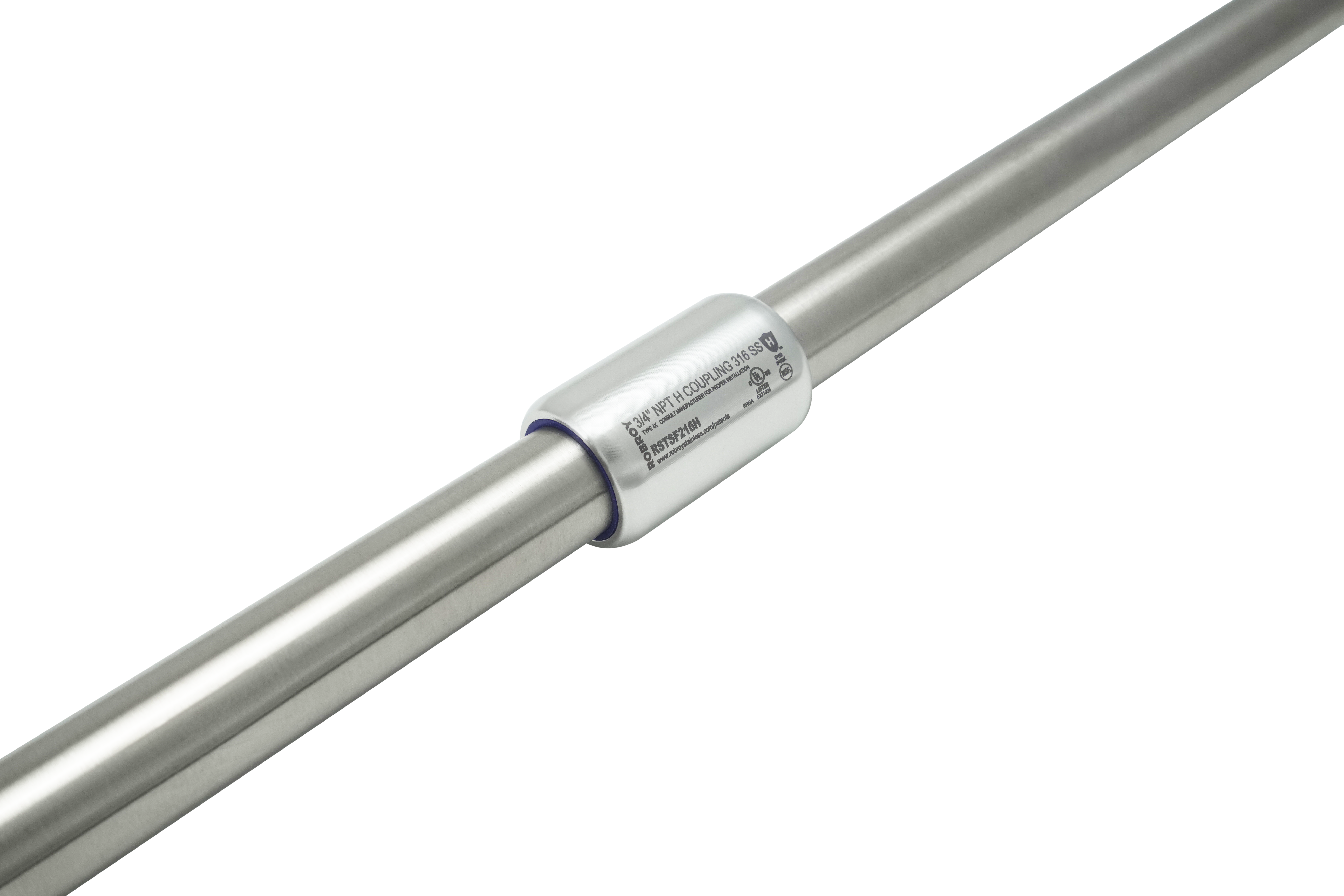 robroy stainless Hygienic coupling with conduit