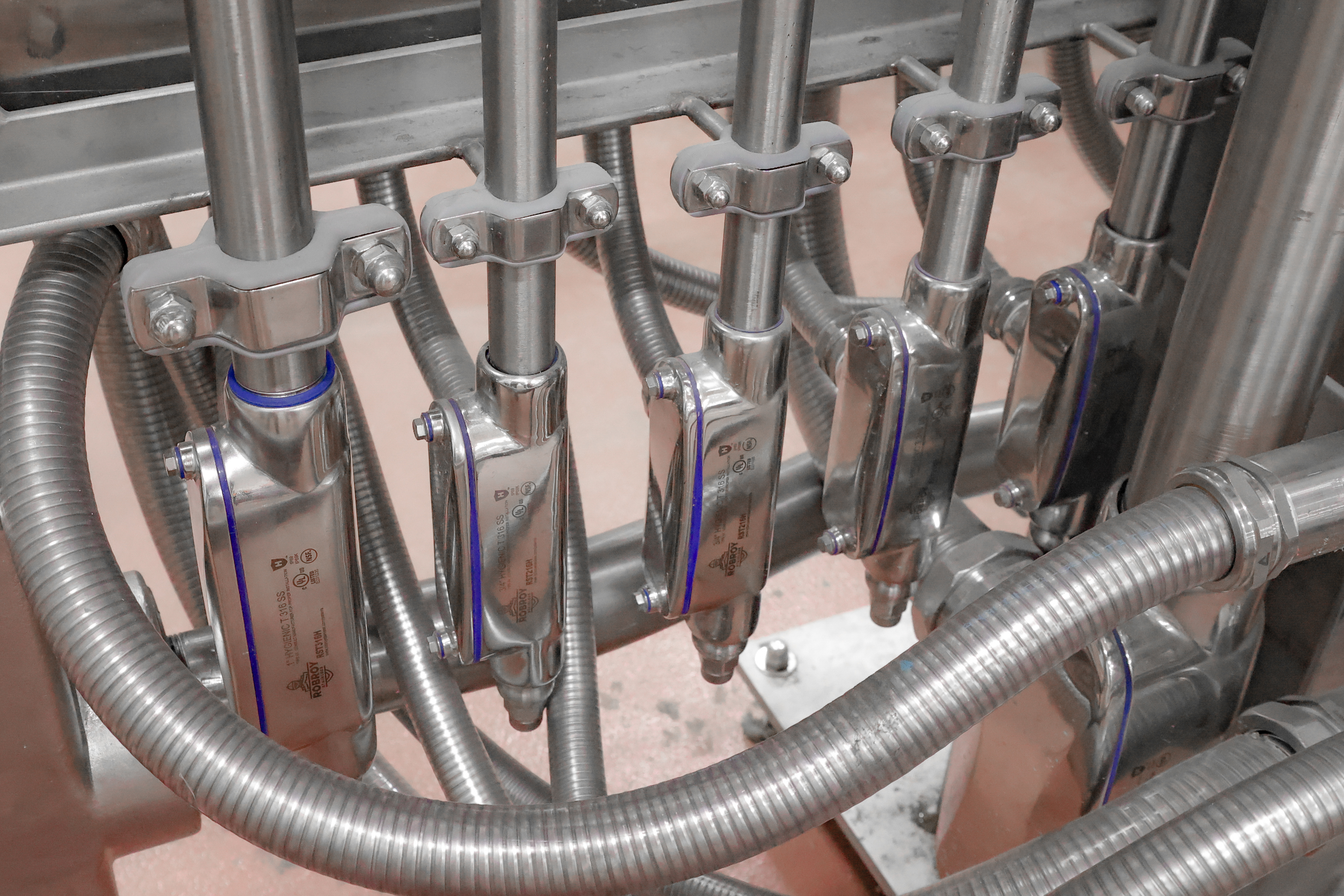 Multiple Robroy Stainless Fittings in Application