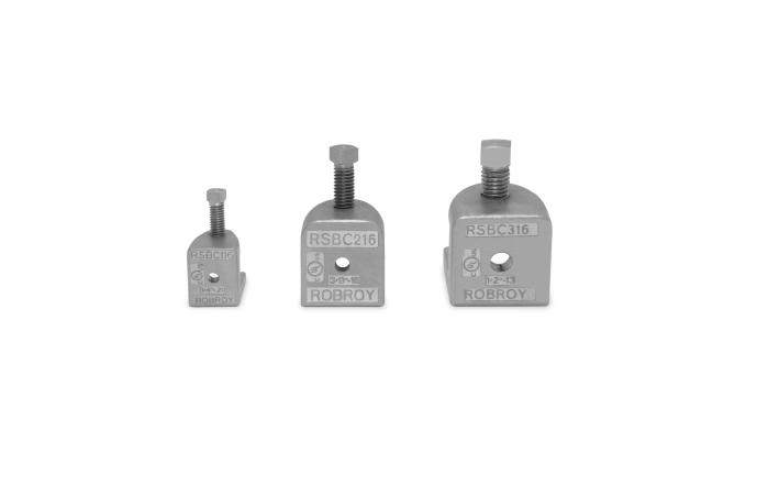 Robroy Stainless beam clamp multiple sizes, back view