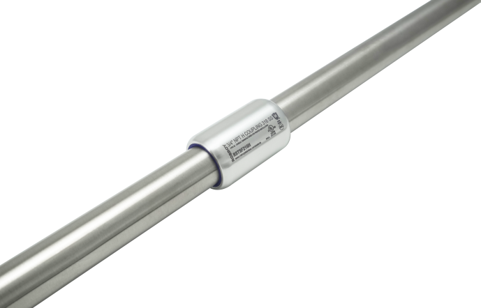 robroy stainless Hygienic coupling with conduit