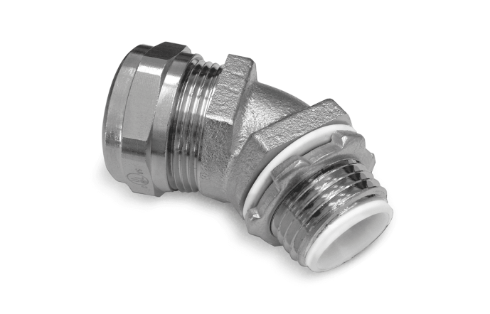 robroy stainless industrial liquid tight fitting 45 degree option