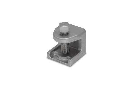Single Robroy Stainless Beam Clamp, angled view