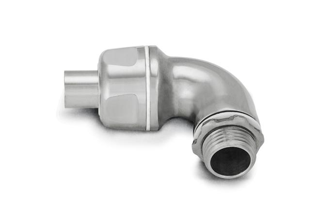 robroy stainless food grade liquid tight fitting 90 degree option
