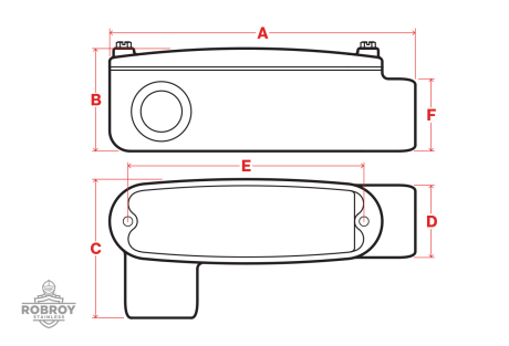 diagram-line-art-hygienic-conduit-body-type-lr.png Line Drawing of Hygienic Conduit Body LR by Robroy Stainless