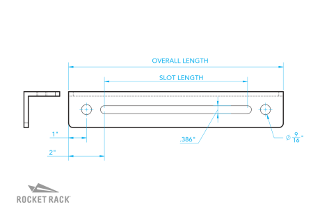 Standard Angle Rack ALU 18 Inch long | Robroy Stainless