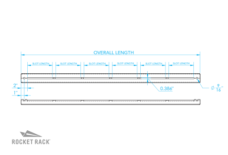 Line Drawing of Stainless Tented Rack by Rocket Rack