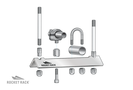 Line Drawing of Stainless Tented Rack by Rocket Rack