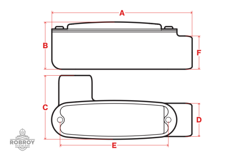 Line Drawing of Conduit Body LL by Robroy Stainless