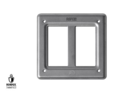2-gang-two-gfci-device-box-cover.jpg 2 Gang Two Gfci Device Box Cover by Robroy Stainless